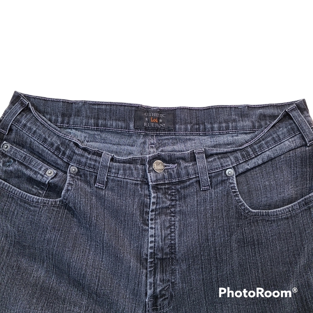Lois Men's Casual Black Denim Straight Leg Jeans size 33